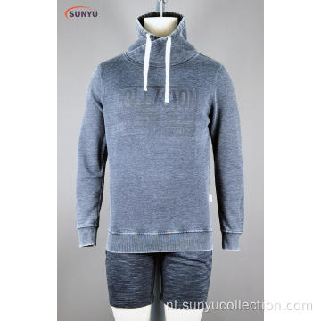 Heren Longsleeve Standcollar Sweatshirt zonder kap